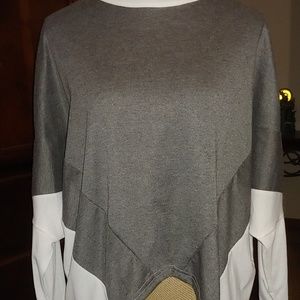 Asymmetric long sleeve top
